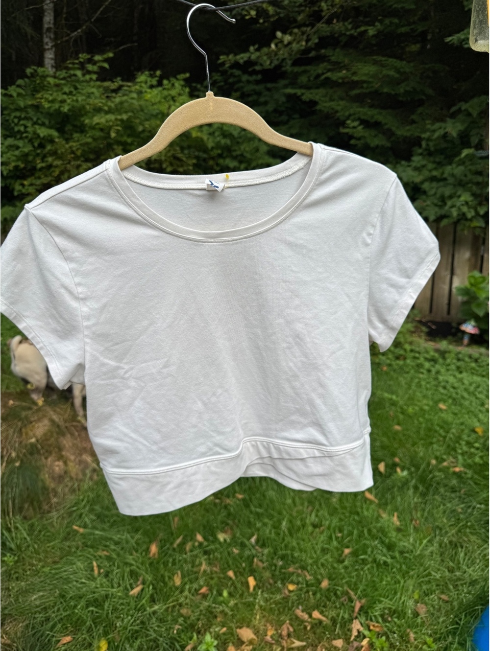 Old Navy White Powerchill Go-Dry Crop T-Shirt Size Large